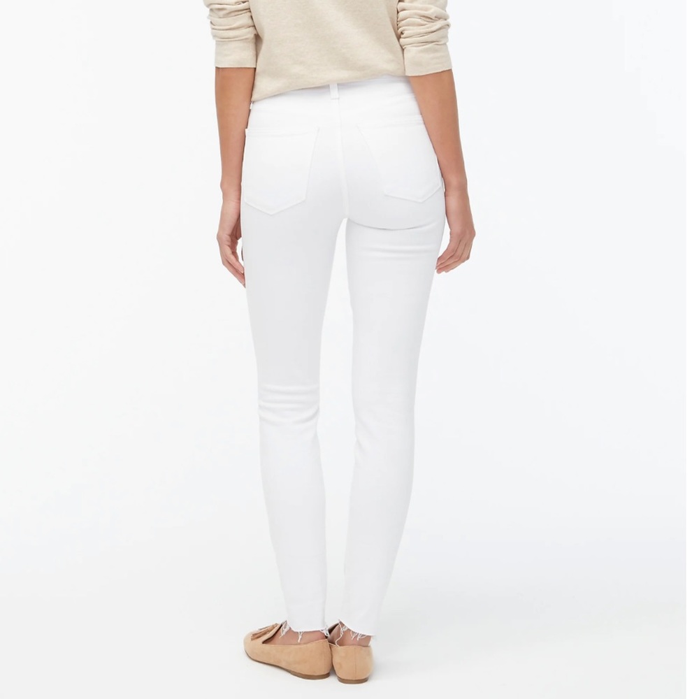 J.Crew 10" high-rise toothpick jean in white